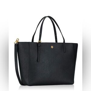 Tory Burch Emerson Small Top Zip Tote Black Leather Bag Crossbody (worn Once)